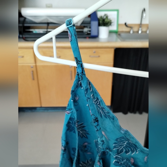 Disney  LILO AND STITCH Teal Blue PJ Pajama Night Sleep Wear Shirt Tank Top Girl - Picture 8 of 10